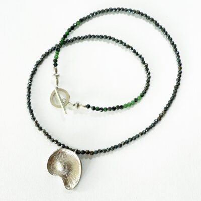 Silver ammonite pendant