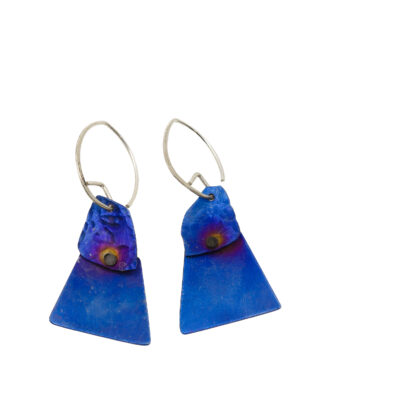 Blue Titanium earrings double