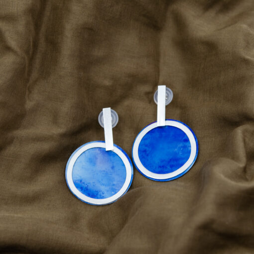 Blue earrings.  E89 Made to Order - Image 3