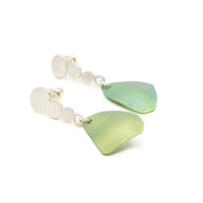 Green Titanium earrings small