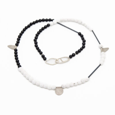 White lava bead necklace