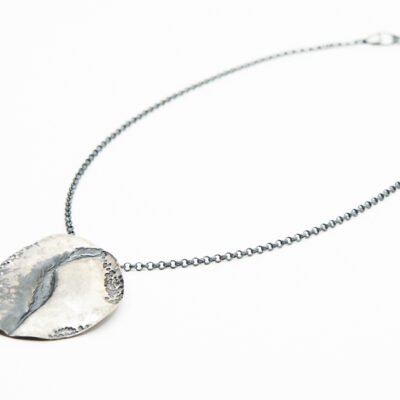 Sterling silver organic earthy design N59