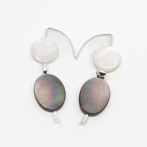 Nacre silver earrings E246