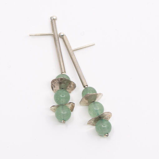 Silver Aventurine Earrings E226 - Image 6