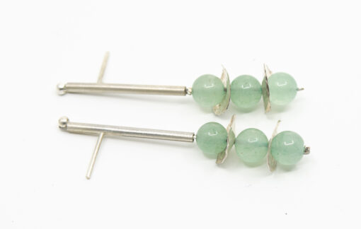 Silver Aventurine Earrings E226 - Image 5