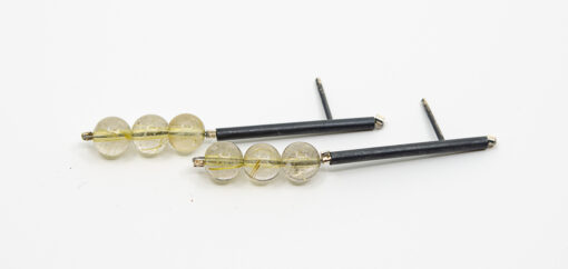 Rutilated quartz earrings E231 - Image 2