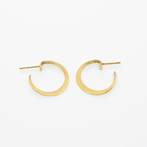 Gold plated forged hoops E232 - Image 2