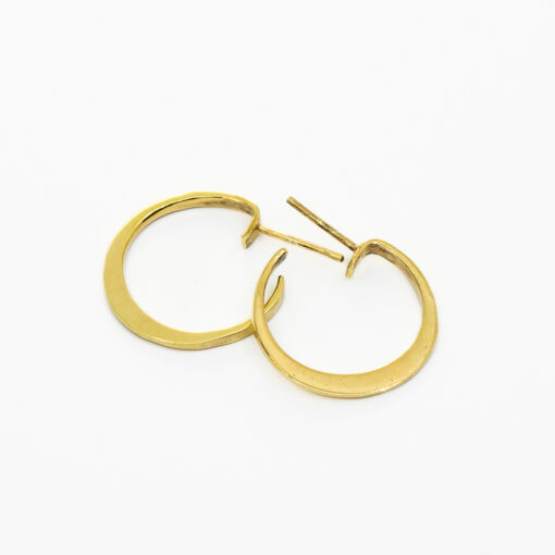 Gold plated forged hoops E232