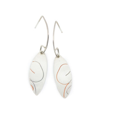 Silver scribbled ovals